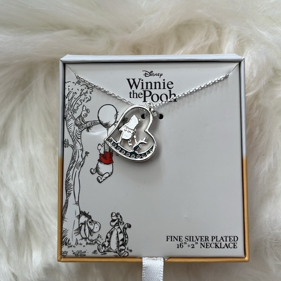 🆕 Winnie the Poo and Piglet “Best Friends” Heart Pendant Necklace Silver… - Picture 4 of 12
